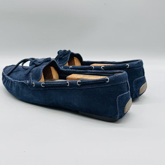 J Crew Shoes Mens 12 Blue Suede Moccasin Driver Loafers Slip On Casual Comfort main image 8